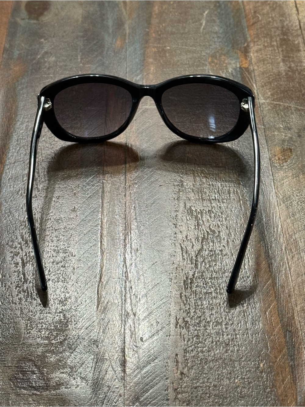 Valentino Model V649S Glossy Black Cat Eye Sunglasses w/ Stud Temple Detail NWT - Picture 3 of 10